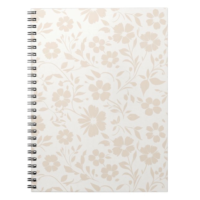 Vintage Bloom Soft Linen - Neutral Notizblock (Vorderseite)