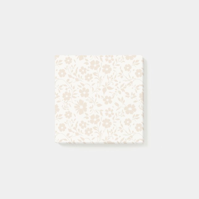 Vintage Bloom Soft Linen - Neutral Post-it Klebezettel (Vorderseite)