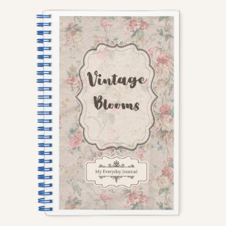 Vintage Blooms Florales Tagebuch | Sanfte Wasserfa