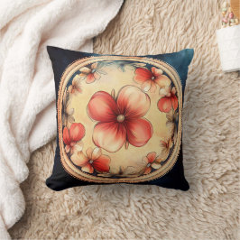 Vintage Blossom Medallion - Blumenkissen Kissen