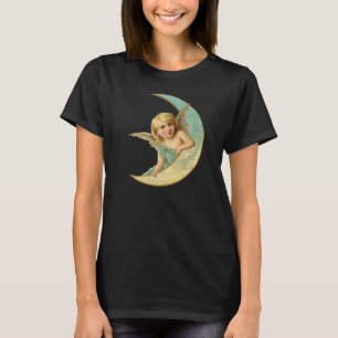 Vintage Blue Angel auf dem Mond Tee