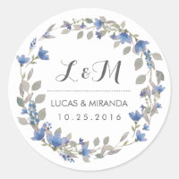 Vintage Blue Blume Kraut Gastgeschenk Hochzeit Auf