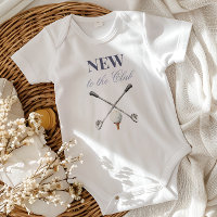 Vintage Blue Boy New to the Club Golf Baby Shower