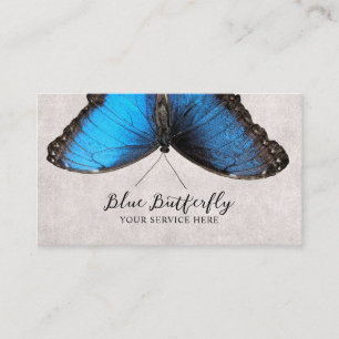 Vintage Blue Butterfly Schönheit Boutique Salon & Visitenkarte