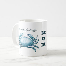 Vintage Blue Crab Mama Crabby ohne Kaffeetasse