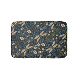 Vintage blue Dragonfly Badematte