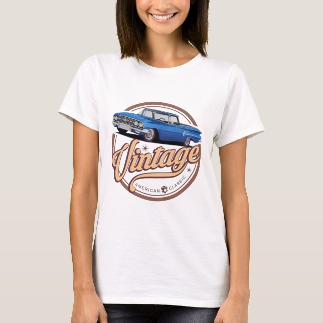 Vintage Blue El Camino T-Shirt (Vorderseite)