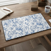 Vintage Blue Floral Toile Elegant