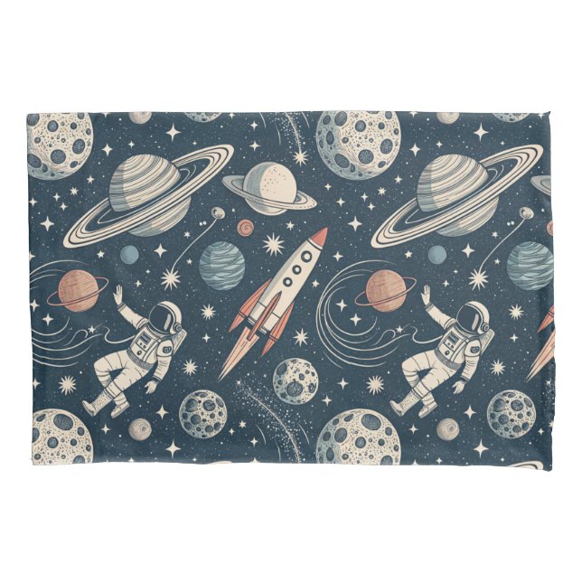 Vintage Blue Galaxy Kissenbezug (Vorderseite)