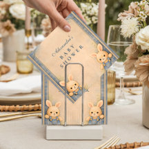 Vintage Blue Jeans Bunny Nursery Baby Shower