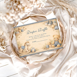 Vintage Blue Jeans Classic Diapper Raffle Begleitkarte