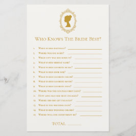 Vintage Blue Regency Cameo Bridal Shower Games