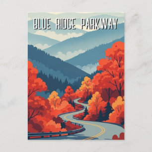 Vintage Blue Ridge Parkway Andenken Postkarte