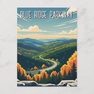 Vintage Blue Ridge Parkway Souvenir Postkarte