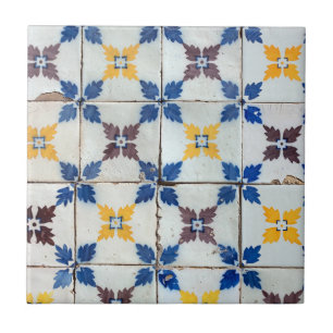 Vintage Blue Star Azulejo Portugiesisch Fliese
