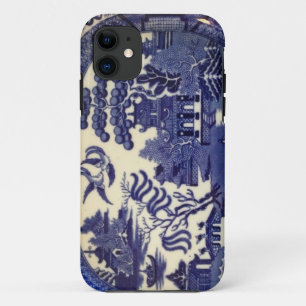 Vintage Blue Willow Porzellan Teller Wrap iPhone 11 Hülle