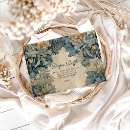 Vintage Blue Woodland Diapper Raffle  Begleitkarte