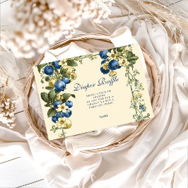 Vintage Blueberry Botanical Diapper Raffle  Begleitkarte