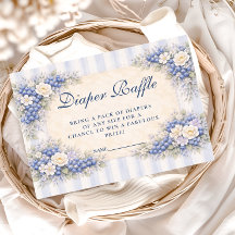 Vintage Blueberry Floral Diapper Raffle