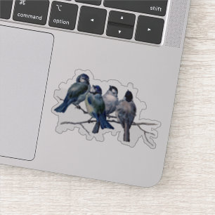 Vintage Bluebirds auf einem Vinyl-Sticker Aufkleber