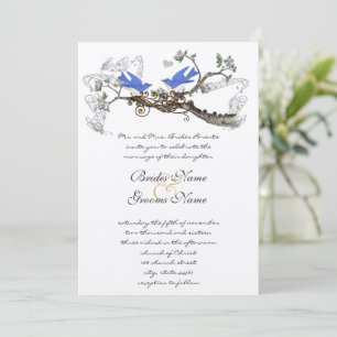 Vintage Bluebirds Hochzeitseinladungen #2 Einladung