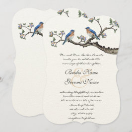 Vintage Bluebirds Hochzeitseinladungen Einladung