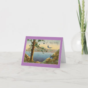 Vintage Bluebirds Mama Geburtstagskarte Karte