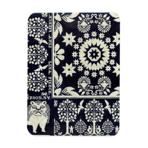 Vintage blühende Blume Stoffkunst Magnet