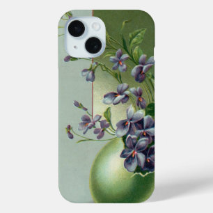 Vintage blühende violette Blumen in einem Osterei Case-Mate iPhone Hülle
