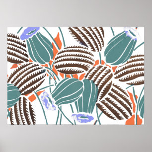 VINTAGE BLUME A POSTER