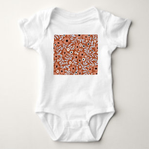 Vintage Blume: abstrakter Hintergrund. Baby Strampler
