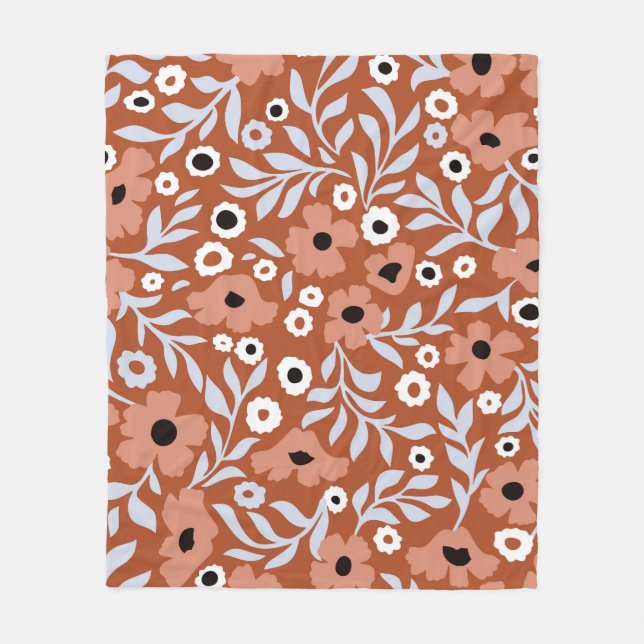 Vintage Blume: abstrakter Hintergrund. Fleecedecke (Vorderseite)