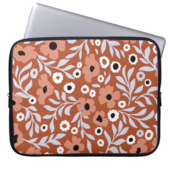 Vintage Blume: abstrakter Hintergrund. Laptopschutzhülle (Vorderseite)