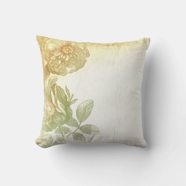 Vintage Blume alt elegant Kissen (Vorderseite)
