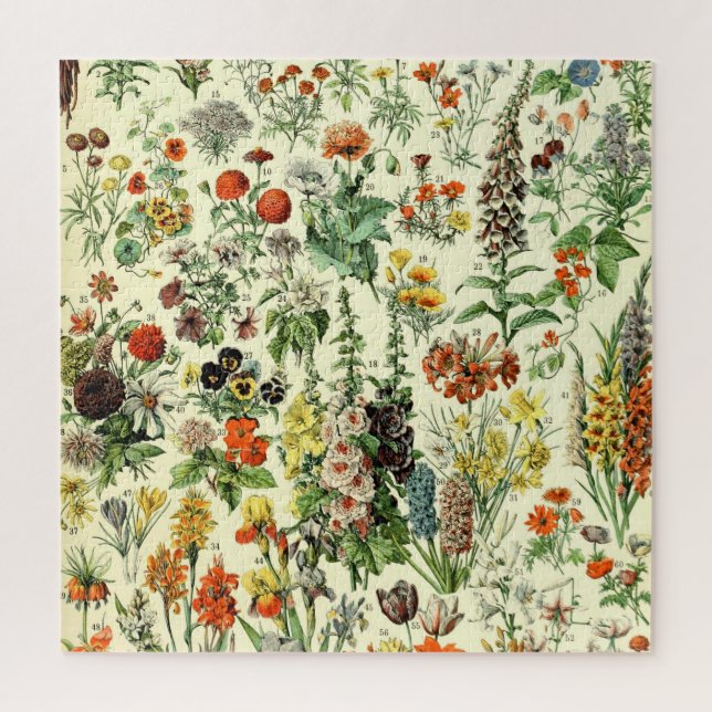 Vintage Blume Alte Illustration Kunst Puzzle (Vertikal)