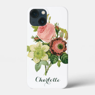 Vintage Blume, Anemone Rose Clematis von Redoute Case-Mate iPhone Hülle