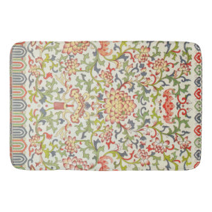 Vintage Blume aus Blumengewebe Art Muster Badematte