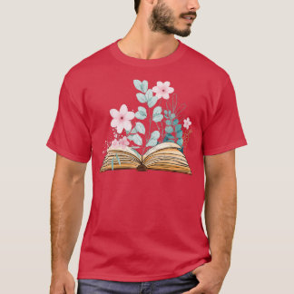 Vintage Blume aus dem Buch T-Shirt