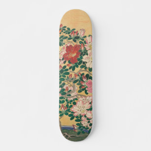 Vintage Blume Azalea Japanische Malerei Skateboard