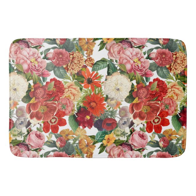 Vintage Blume Badematte (Vorderseite)