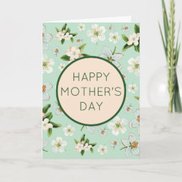 Vintage Blume blüht Muttertagskarte Karte