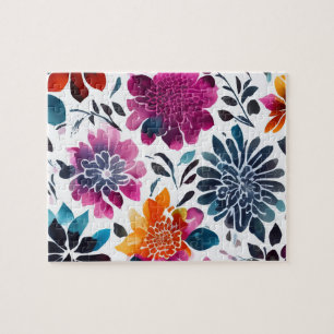 Vintage Blume Blumenmuster Puzzle