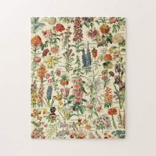 Vintage Blume Botanische Blumendiagramme Puzzle