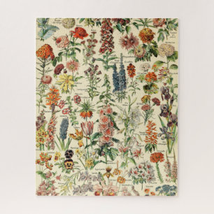 Vintage Blume Botanische Blumendiagramme Puzzle