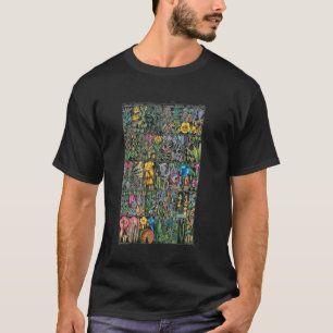 Vintage Blume Botanische Diagramm Blume Garten T-Shirt