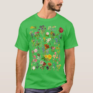 Vintage Blume Botanische Übersicht T-Shirt