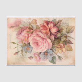 Vintage Blume Bouquet mit Rose Seidenpapier