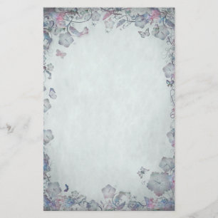Vintage Blume & Butterfly Hochzeit Briefpapier