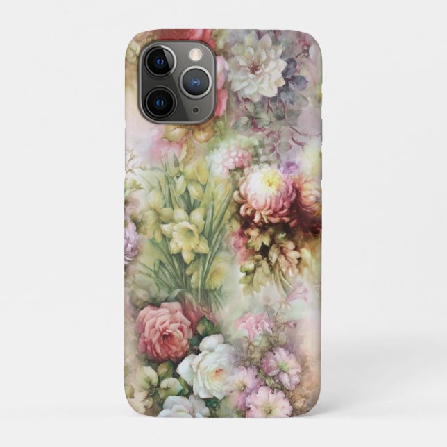 Vintage Blume Case-Mate iPhone Hülle (Rückseite)