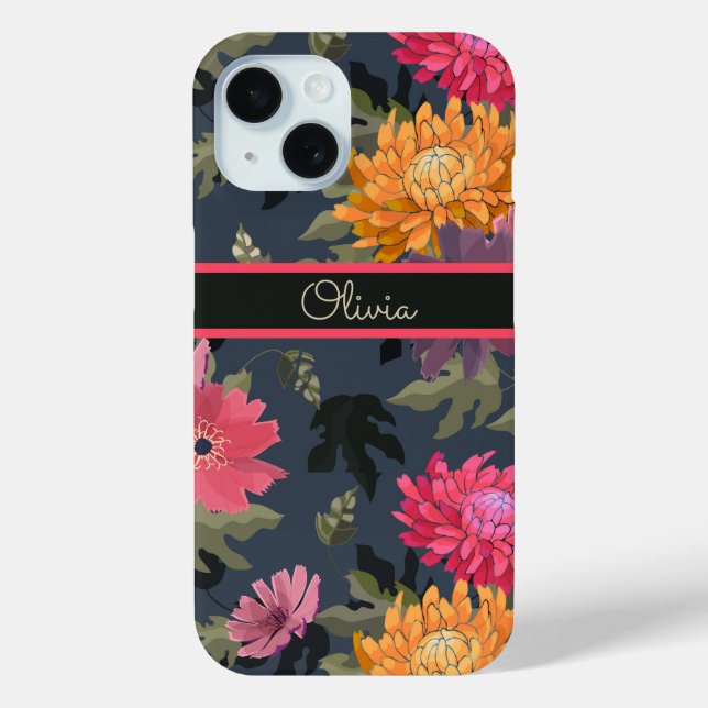 Vintage Blume Case-Mate iPhone Hülle (Rückseite)